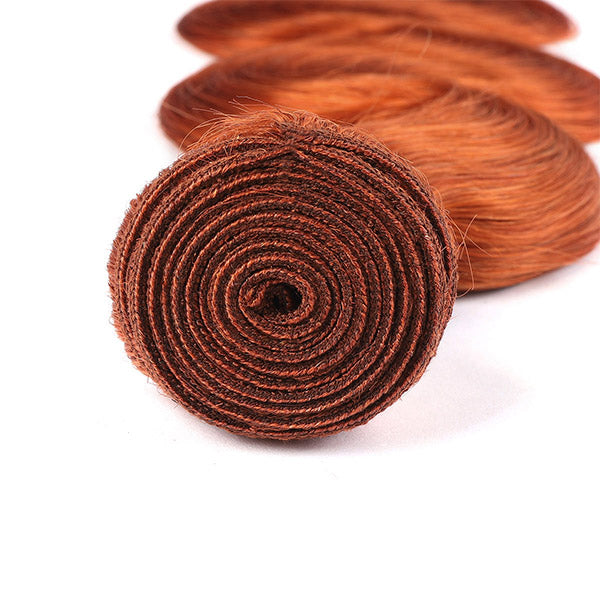 Ginger Body Wave Hair Bundles Human Hair Sew In 3 Bundles With 4x4 Lace Closure