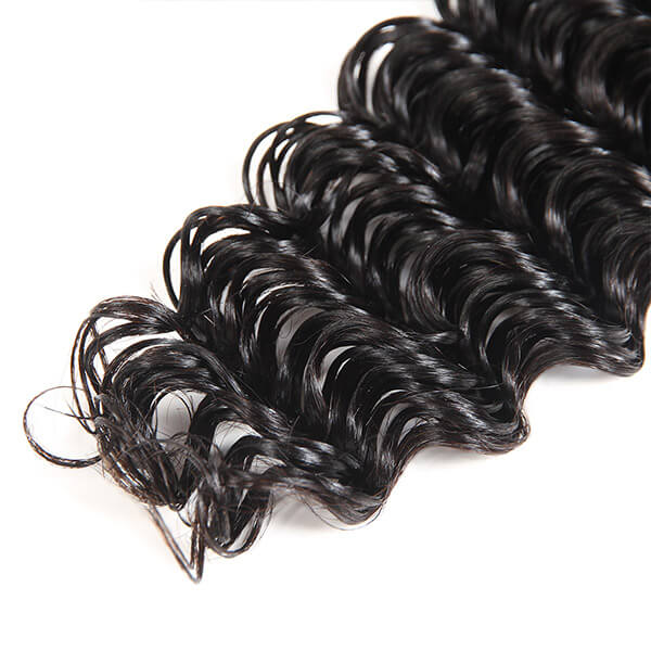 High Quality Indian Deep Curly Hair Weave 3 Bundles Deep Wave Human Hair Weave
