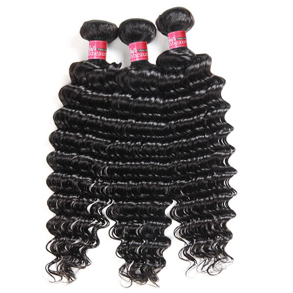 Brazilian Deep Wave Virgin Hair Bundles 4 Bundles Pack Deep Curly Mink Hair