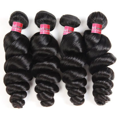 High Quality Real Peruvian Bundle Loose Wave Human Hair Weft Natural Color Virgin Human Hair Weft