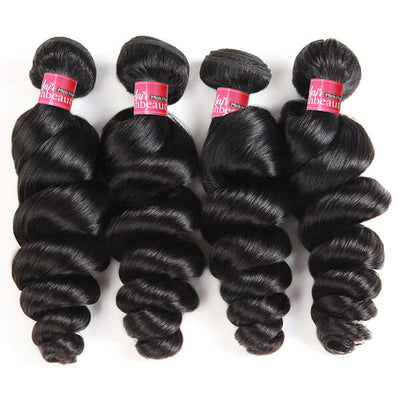 High Quality Wholesale Virgin Loose Wave Hair 4 Bundles Natural Color No Shedding No Tangle