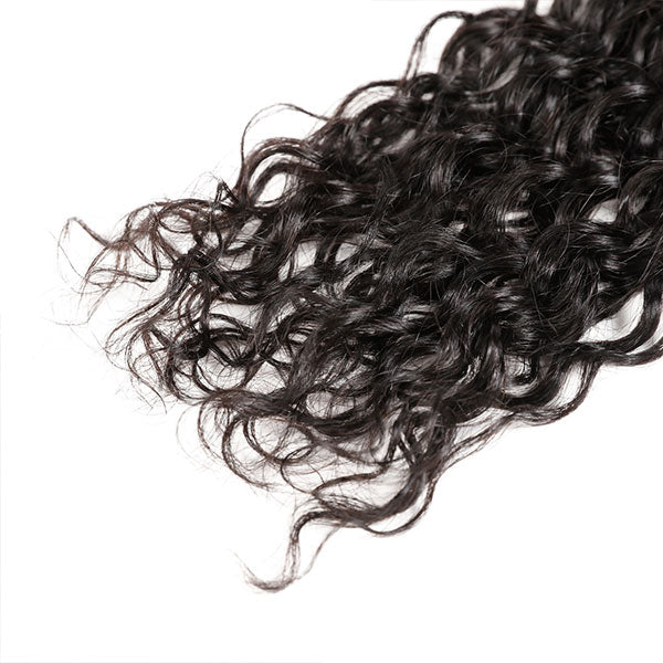 High Quality 100% Natural Curls Virgin Human Hair Extensions Natural Color 4 Bundles Full Head Water Wave Hair