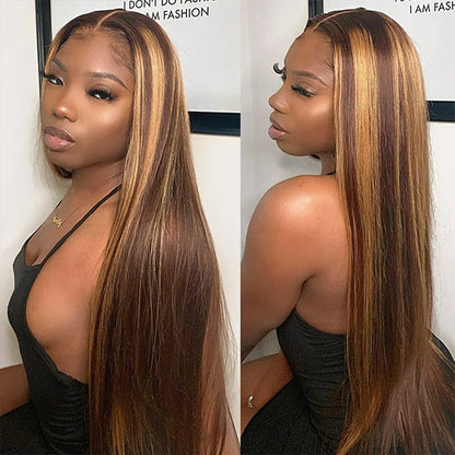 Highlight Straight Hair 3 Bundles With Closure Virgin Human Hair Bundles Pack