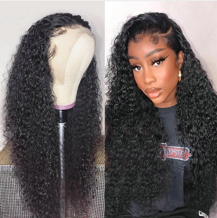 13x6 Lace Front Curly Wig 150% Density HD Human Hair Frontal Wig Glueless Deep Curly Wig