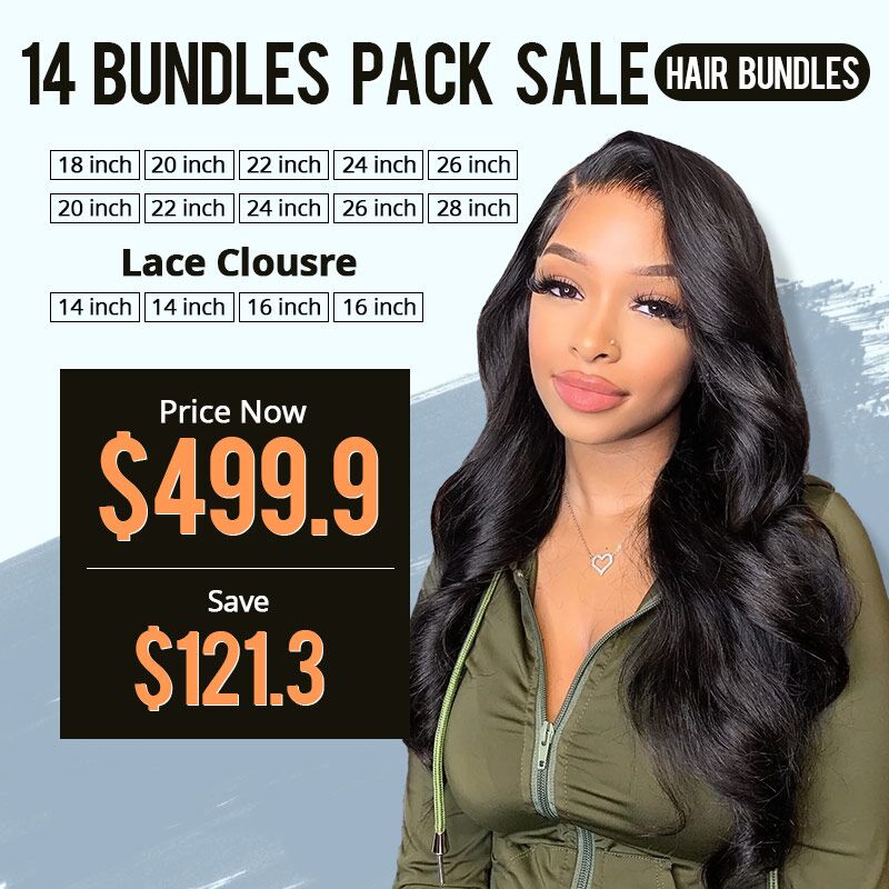 Bundles With Closure total 14 Bundles Price 499.9