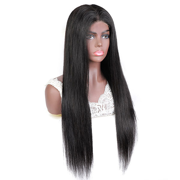 Bone Straight Glueless Lace Front Wigs 13x4 Frontal Wigs With Baby Hair Pre- Cut Human Hair Wigs