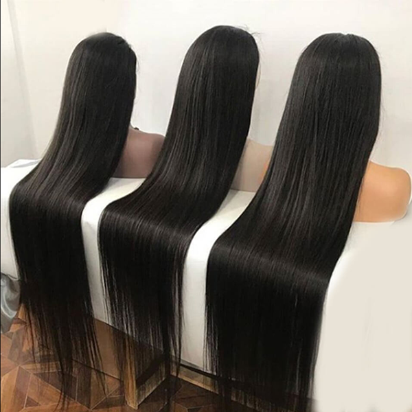 straight hair long lace front wig,lace frontal human wig