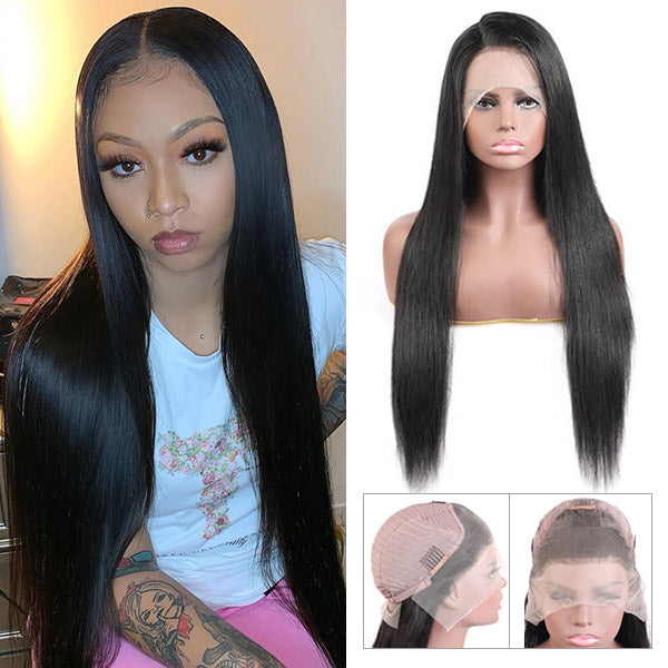 HD Transparent Lace Straight Weave Lace Front Wig