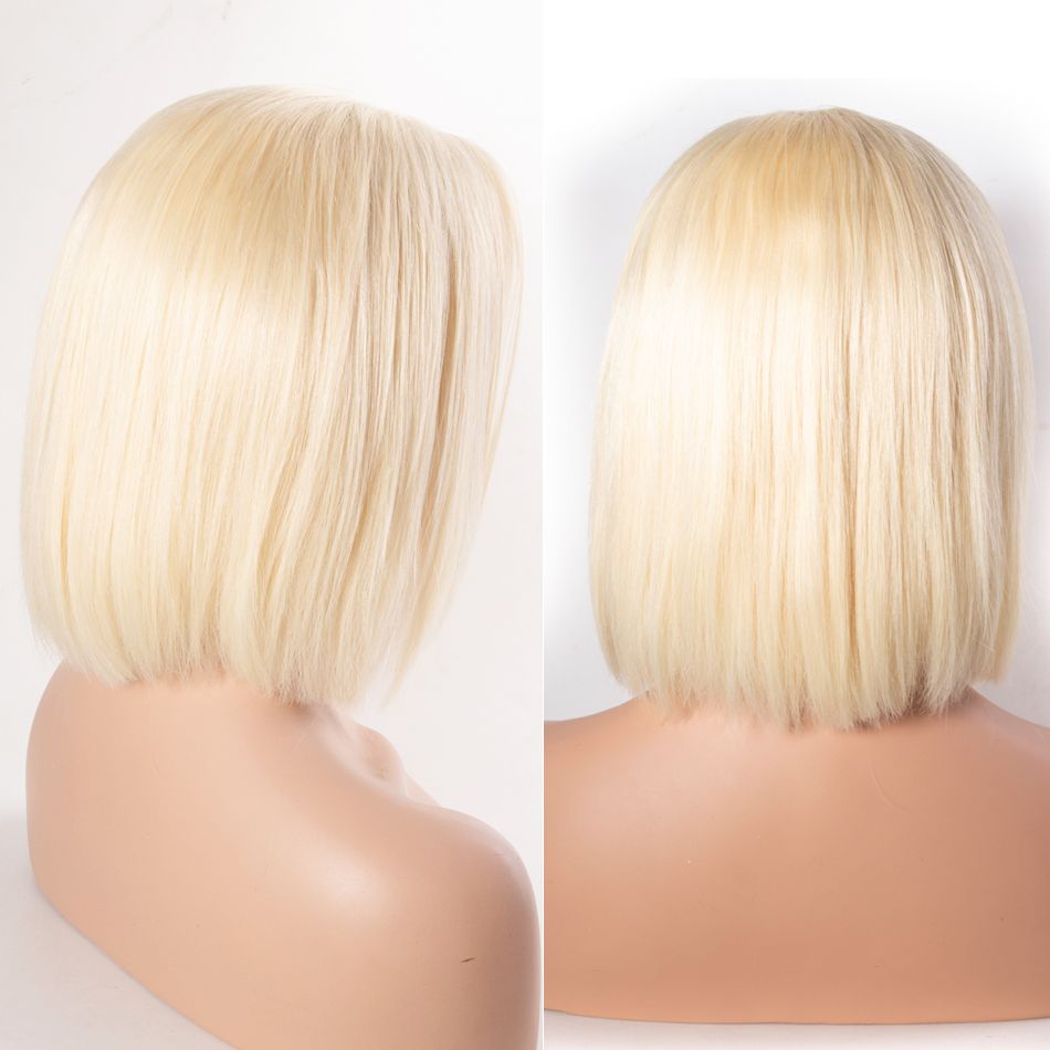 Blonde 613 Straight Bob Wig Short Wig Lace Frontal Human Hair