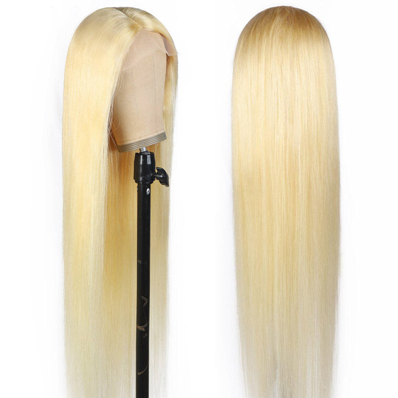 40 Inch Long Wig 200% Density 613 Human Hair Wigs 13x6 Lace Frontal Wig Honey Blonde Straight Hair Wigs Wear Go Wigs