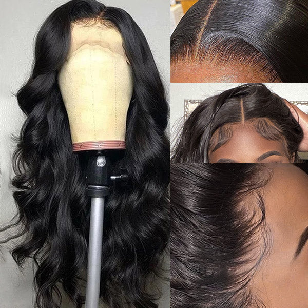 Glueless Wig 40inch Lace Closure Wig 4x4 Body Wave Human Hair Wigs Pre-plucked Body Wave Wig