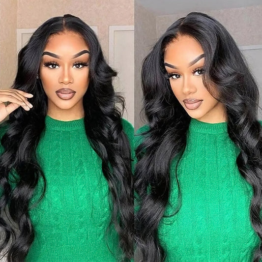 4x4 Undetectable Lace Wigs Body Wave Lace Closure Wig 30 Inch Long Glueless Wigs With Natural Hairline