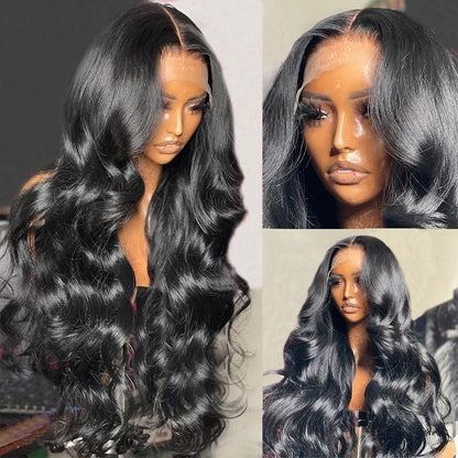 4x4 Undetectable Lace Wigs Body Wave Lace Closure Wig 30 Inch Long Glueless Wigs With Natural Hairline