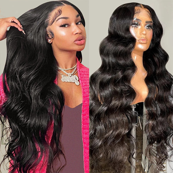 Glueless Wig 40inch Lace Closure Wig 4x4 Body Wave Human Hair Wigs Pre-plucked Body Wave Wig