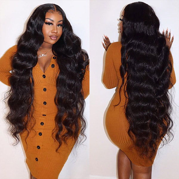 body wave long lace front wig,lace frontal human wig