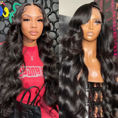 40 Inch Body Wave Wig Pre-plucked 13x4 HD Lace Frontal Human Hair Wigs Glueless HD Lace Wigs 250% Density