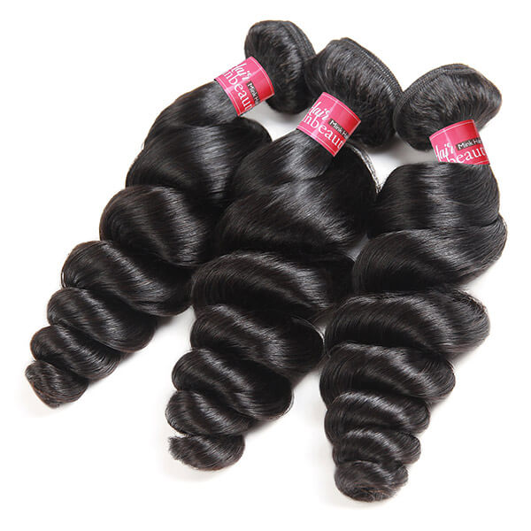 High Quality Virgin Mink Hair Loose Wave Natural Color Wavy 100% Unprocessed Virgin Peruvian Hair 4 Bundles Full Head