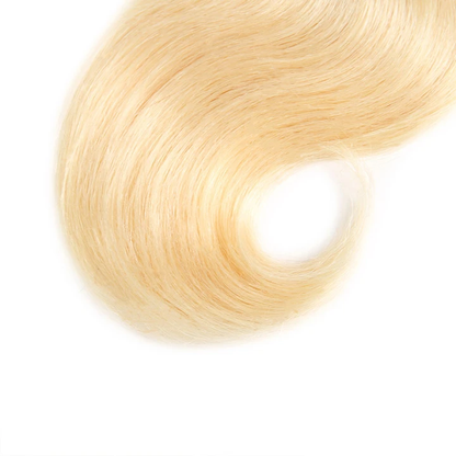 613 Blonde Color Brazilian Body Wave With 4*4 Lace Closure 100% Unprocessed Human Hair Extension