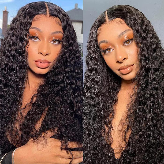 Real Swiss Lace Closure Wig 4x4 Undetectable Lace Closure Glueless Wig Kinky Curly Hair