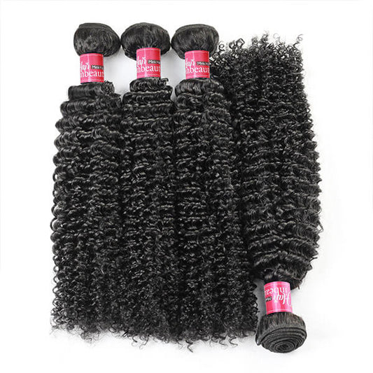 High Quality Brazilian Kinky Curls 4 Bundles Virgin Human Hair Jerry Curls