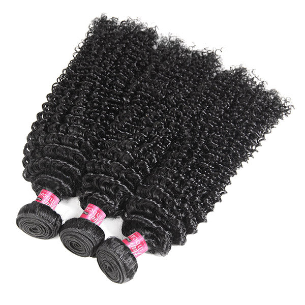 3 Bundles Mink Hair Jerry Curl Weave Hairstyles Curly Hair