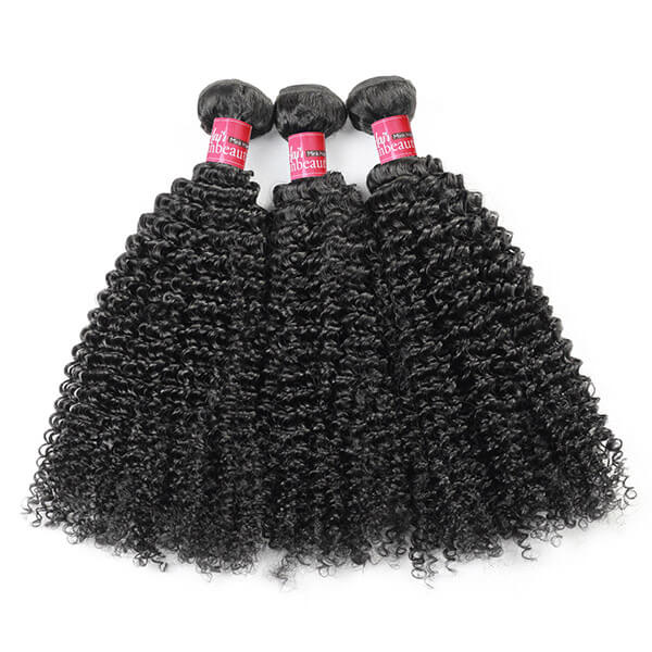 Mink Hair 100% Virgin Brazilian Human Hair Curly Wave 3 Bundles With 5*5 Lace Closure