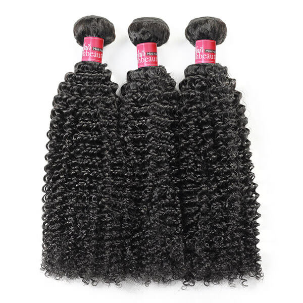 Peruvian Curly Virgin Hair 3 Bundles Kinky Curly Hair Weft