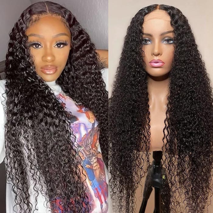 Kinky Curly Wig 5x5 HD Lace Wig Invisible Deep Curly Wig Glueless Wigs