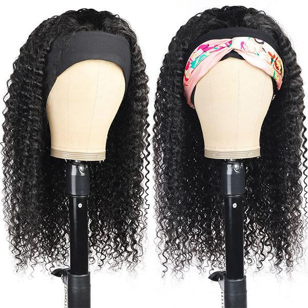 Curly Hair Headband Wigs For African American