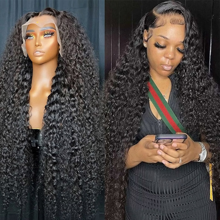 Deep Wave Wig 13x4 HD Lace Front Wig 40 Inch Long Lace Wig Glueless Human Hair Wigs