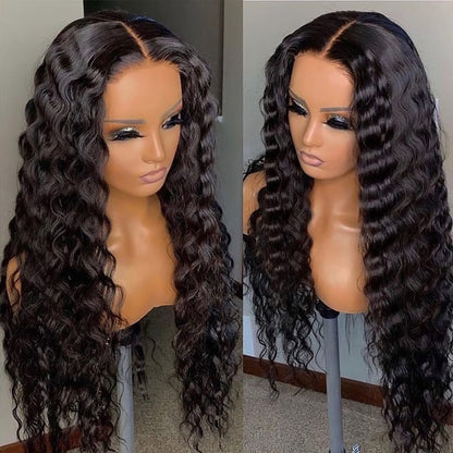 5x5 HD Lace Closure Wigs Deep Wave Wig Pre Plucked Affordable Human Hair Lace Front Wigs Glueless Wigs