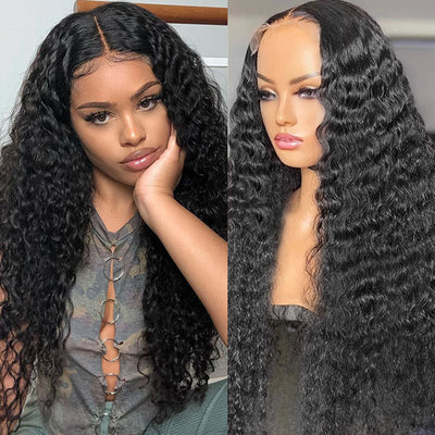 Deep Wave Wig 4x4 Lace Closure Wig HD Transparent Lace Wigs Affordable Human Hair Wigs Glueless Wigs