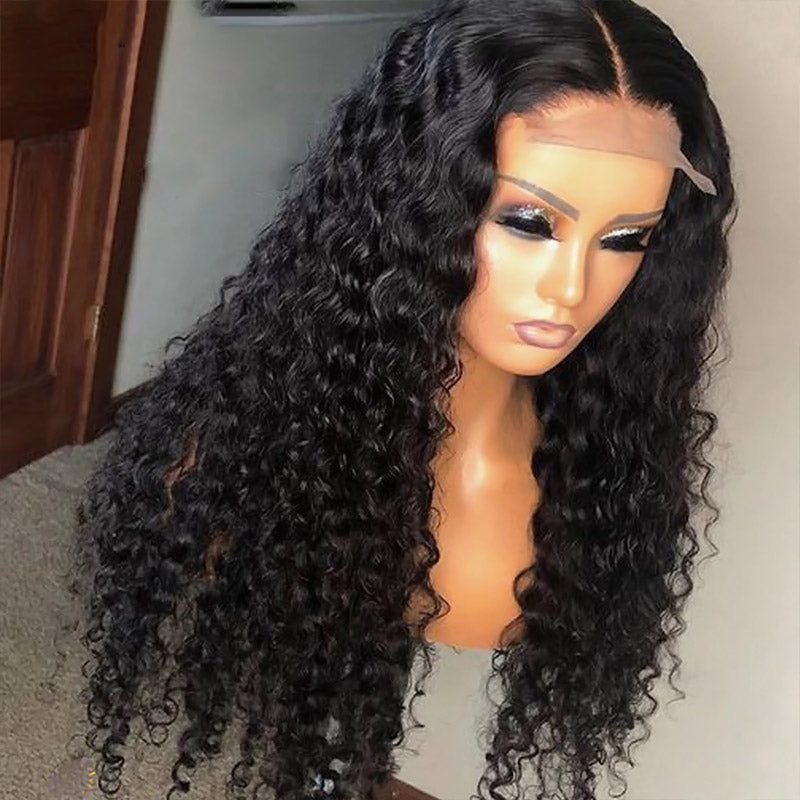 5x5 HD Lace Closure Wigs Deep Wave Wig Pre Plucked Affordable Human Hair Lace Front Wigs Glueless Wigs