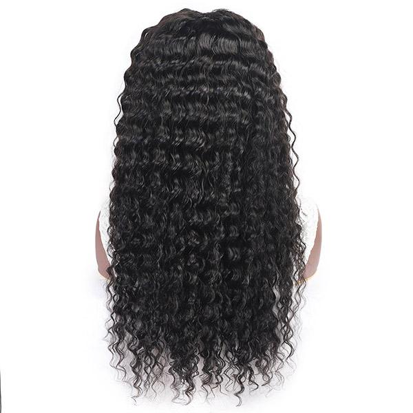 Headband Wigs Human Hair Deep Wave No Lace Wigs