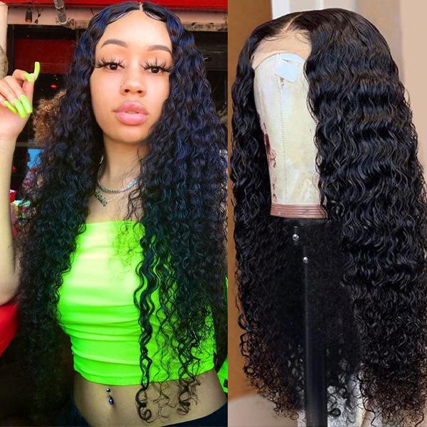 Deep Wave Lace Front Wigs Virgin Human Hair Wigs