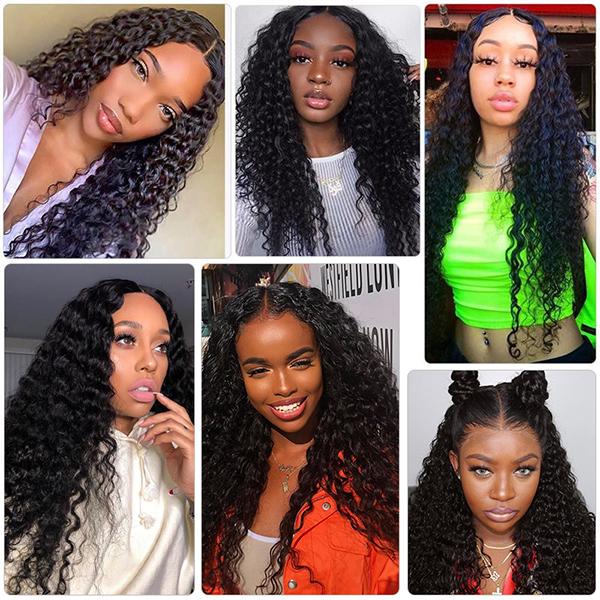 deep wave lace frontal 13*4 wig human hair wigs