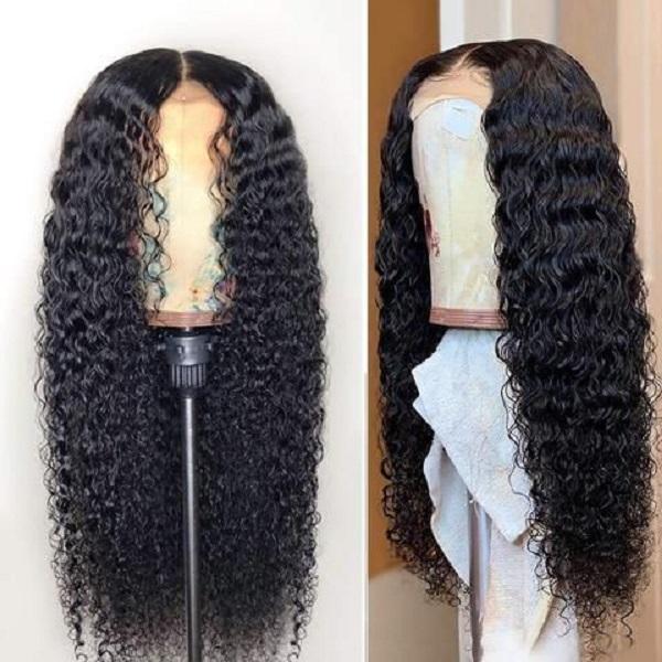 Transparent HD Middle Part 13¡Á4 Lace Part Wig Deep Wave Lace Front Wig Human Hair