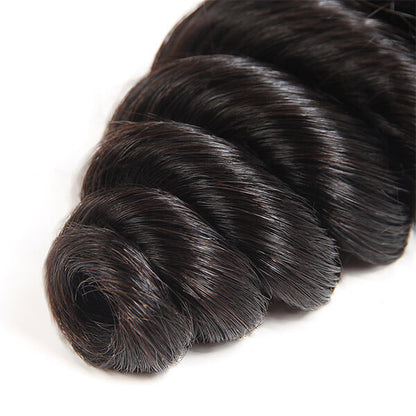 High Quality Wholesale Virgin Loose Wave Hair 4 Bundles Natural Color No Shedding No Tangle