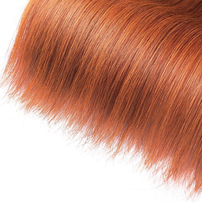 Ginger Ombre Color Silky Straight Hair 3 Bundles Human Hair Weave