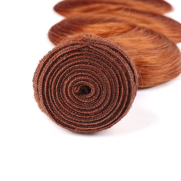 Ginger Ombre Color Body Wave 3 Bundles Human Hair Weave