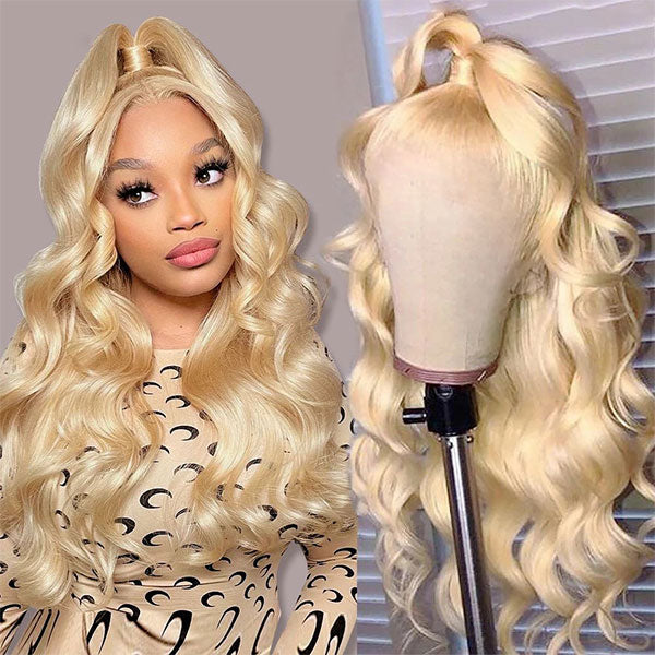 613 Body Wave Lace Front Wig Honey Blonde 36 Inch 13x4 Glueless Body Wave Wigs