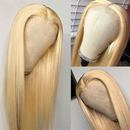 Blonde Lace Front Wig 40 Inch 13x4 HD Lace Wigs Glueless Human Hair Wig Bone Straight Wig Pre Cut Lace