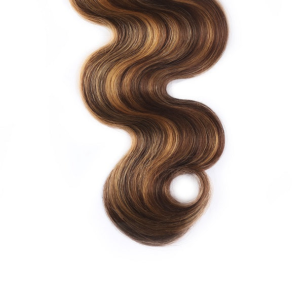 Honey Blonde Highlight Ombre Color Body Wave 3 Bundles Human Hair Weave