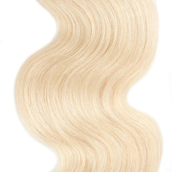 613 Blonde Color High Quality Virgin Body Wave Hair 3 Bundles With 13*4 Lace Frontal In Stock