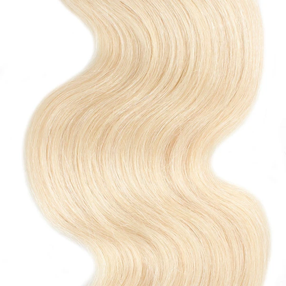 613 Blonde Color High Quality Virgin Body Wave Hair 3 Bundles With 13*4 Lace Frontal In Stock