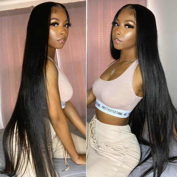 5x5 Lace Closure Wig Pre-plucked HD Lace Wigs Glueless Straight Human Hair Lace Front Wig Wear and Go Wig