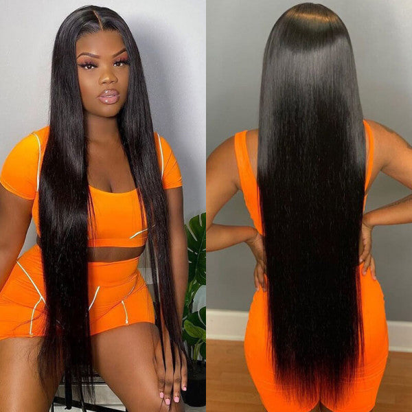 Straight Lace Front Wigs 13x4 Brazilian Remy Glueless Human Hair Wigs