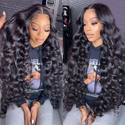 Glueless Loose Wave Wig 13x4 Invisible HD Lace Front Wig Loose Wave Wigs Melted Match All Skin Color Pre-cut