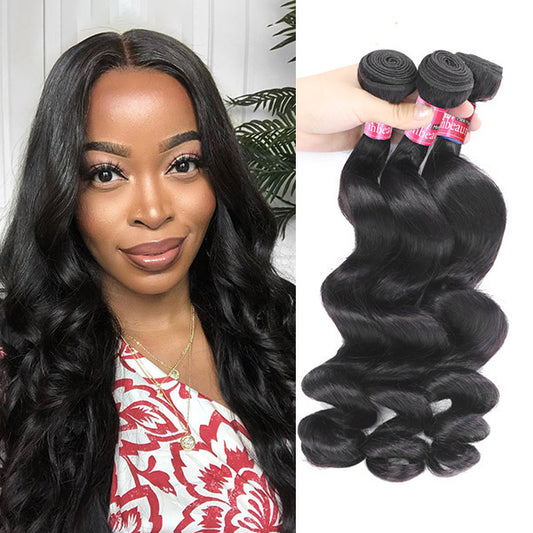 100% Raw Indian Virgin Human Hair 3 Bundles Virgin Loose Wave Hair Wave