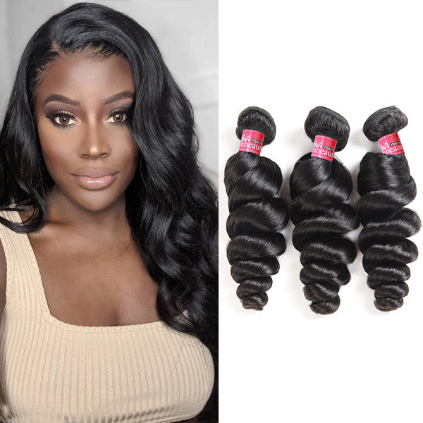 3 Bundles Loose Wave Malaysian Virgin Human Hair Extension